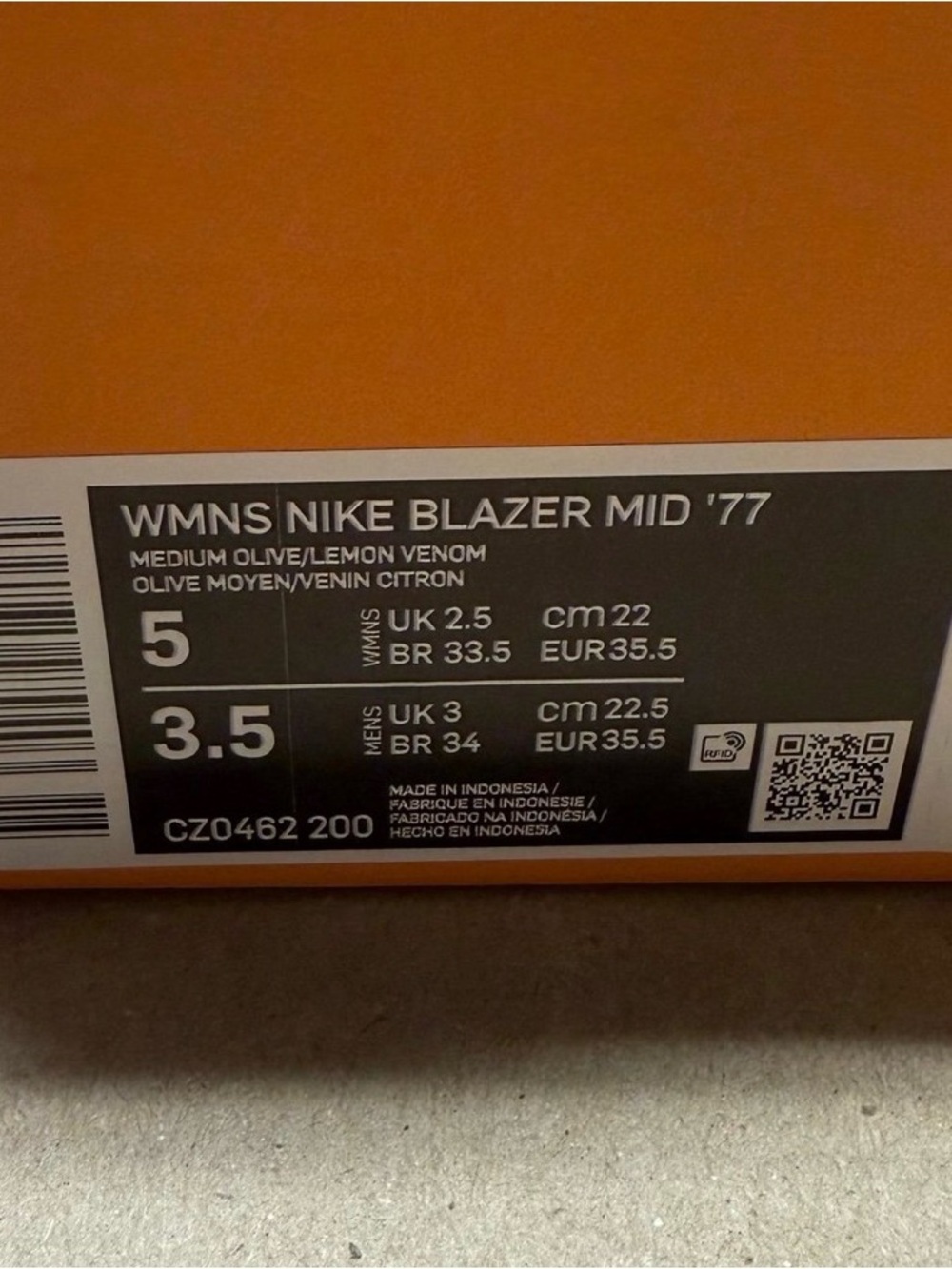 Nike Blazer Mid 77 Olive Snakeskin Women’s size 5 shoes NEW! - Picture 6 of 6